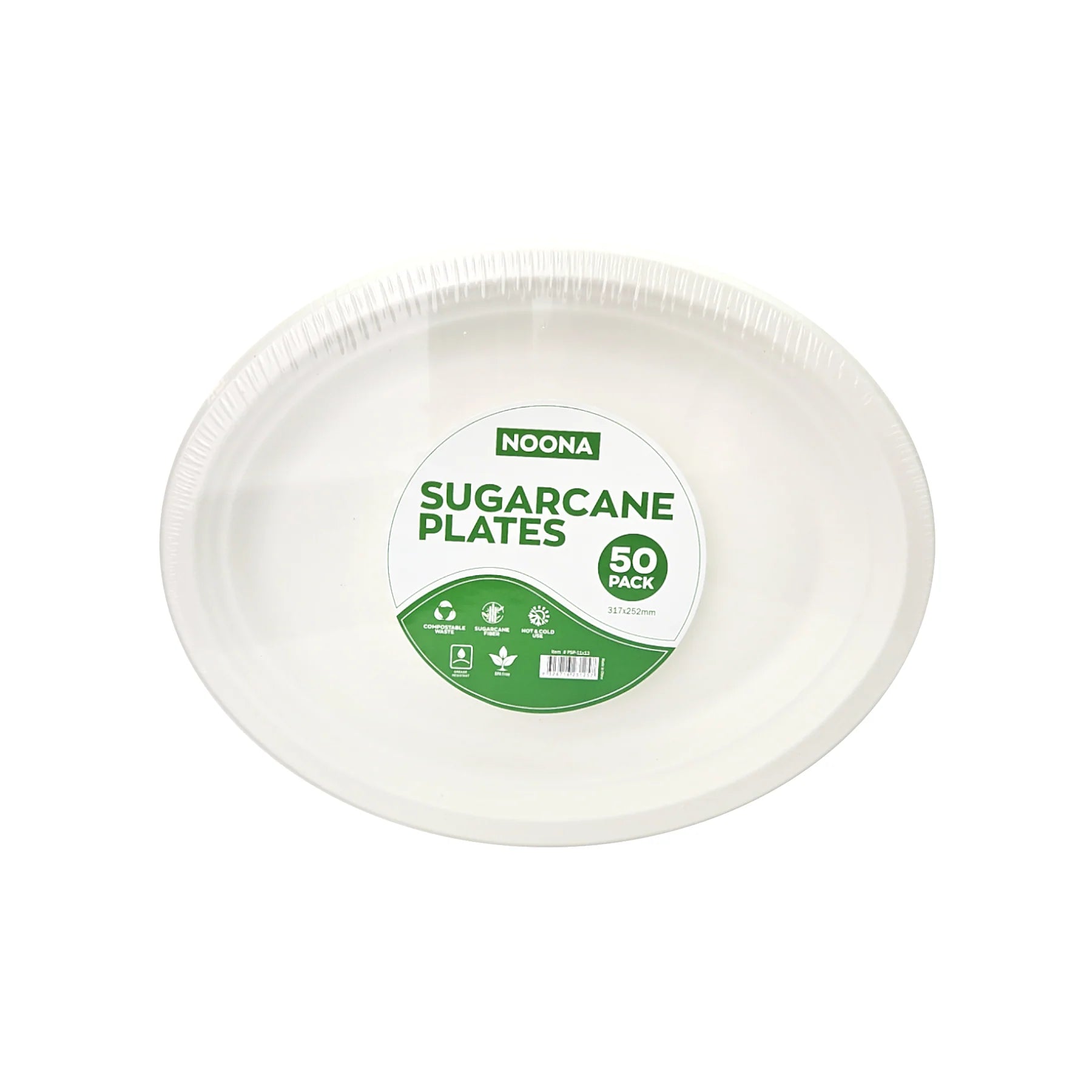Biodegradable SUGAR CANE OVAL PLATE 13" - 50PK