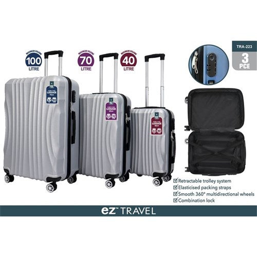 Silver Non-Expand Luggage Set of 3