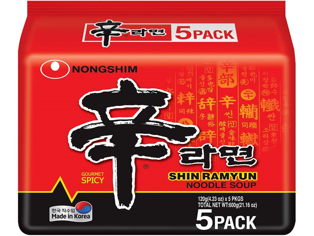 NongShim Shin Ramyun Noodles Multi Pack of 5 x 8